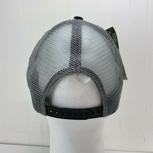 John Deere Cap Black & Grey Snapback Mesh Trucker Embroidered Deer Logo Hat - Picture 6 of 7